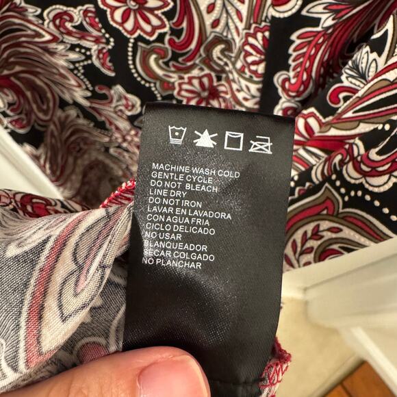 Perceptions Y2K Belted Scoop Neck Sleeveless Mini Dress Size PXS Red Black - Picture 5 of 7